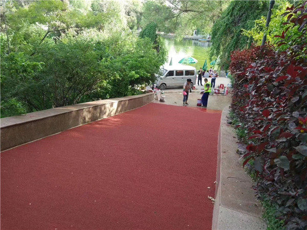 朝阳彩色路面施工